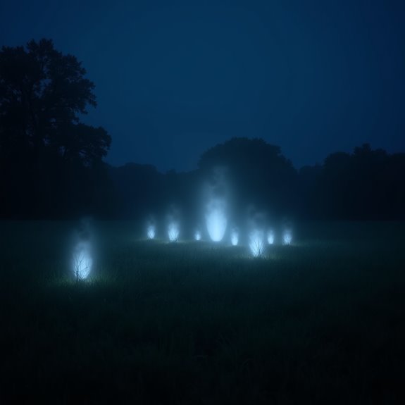 mysterious glowing ghost lights