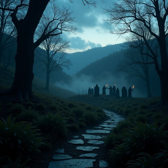mysterious woodland figures sightings