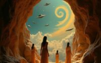 ancient cave painting ufos