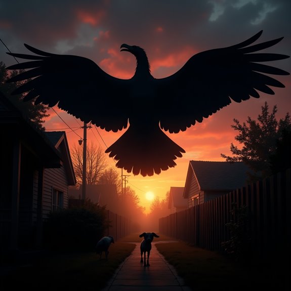giant birds snatching pets