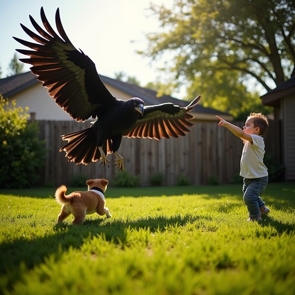 giant birds snatching pets