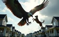 giant birds stealing pets