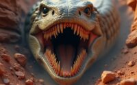 mountainous rock living creature
