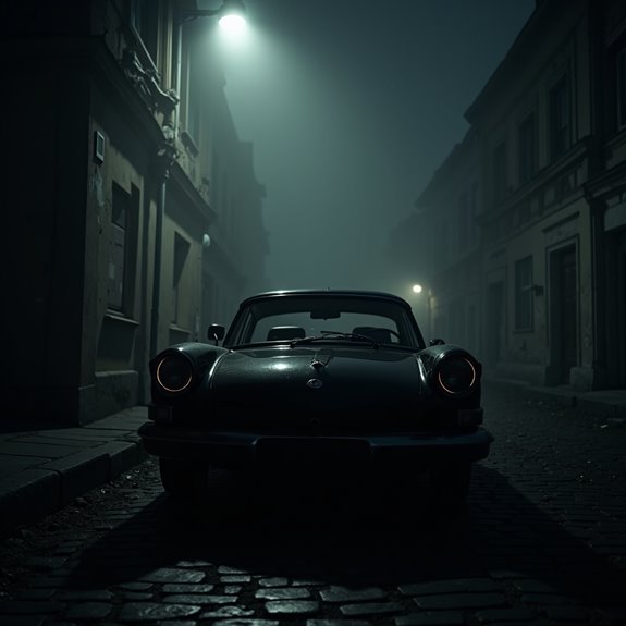 mysterious black car sightings