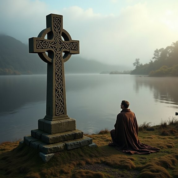 saint columba confronts monster