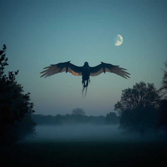 winged creature with headlamp