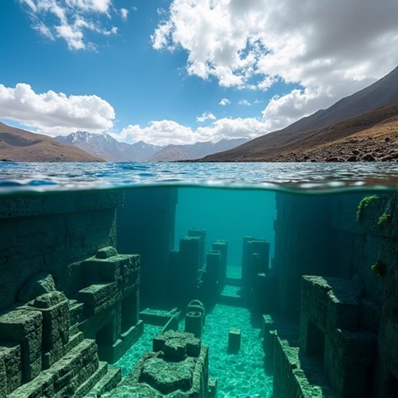 ancient ruins beneath titicaca