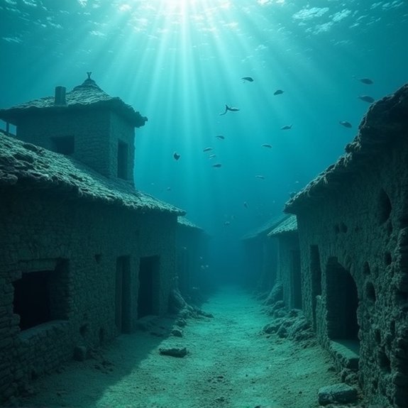 caspian sea underwater settlements