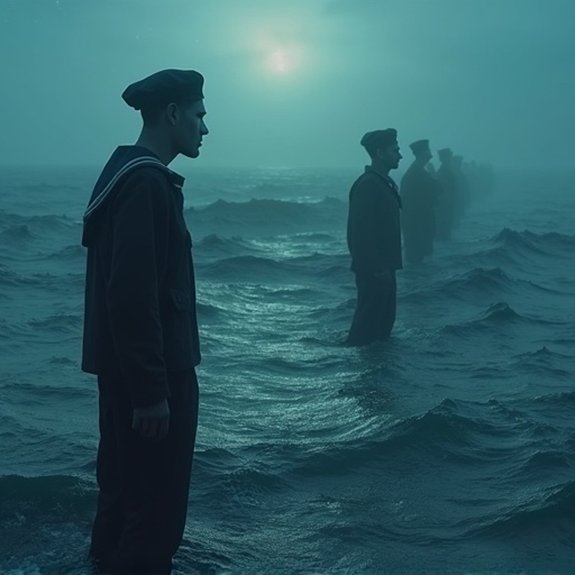 ghostly sailors haunt waters