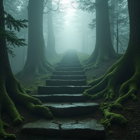 haunting architectural staircase remnants