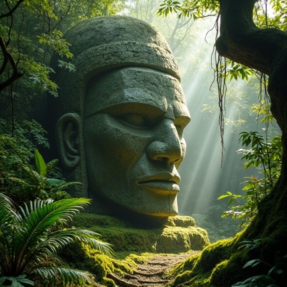 olmec colossal stone heads