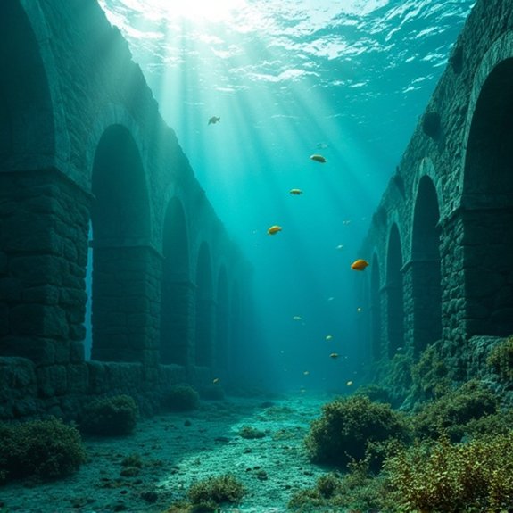 strange underwater stone formations
