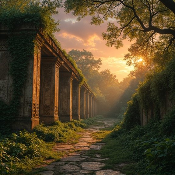 submerged ancient greek temple