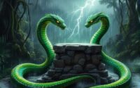 twin serpents symbolize mythology