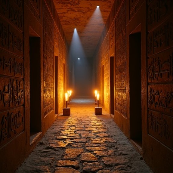 underground networks under pyramids